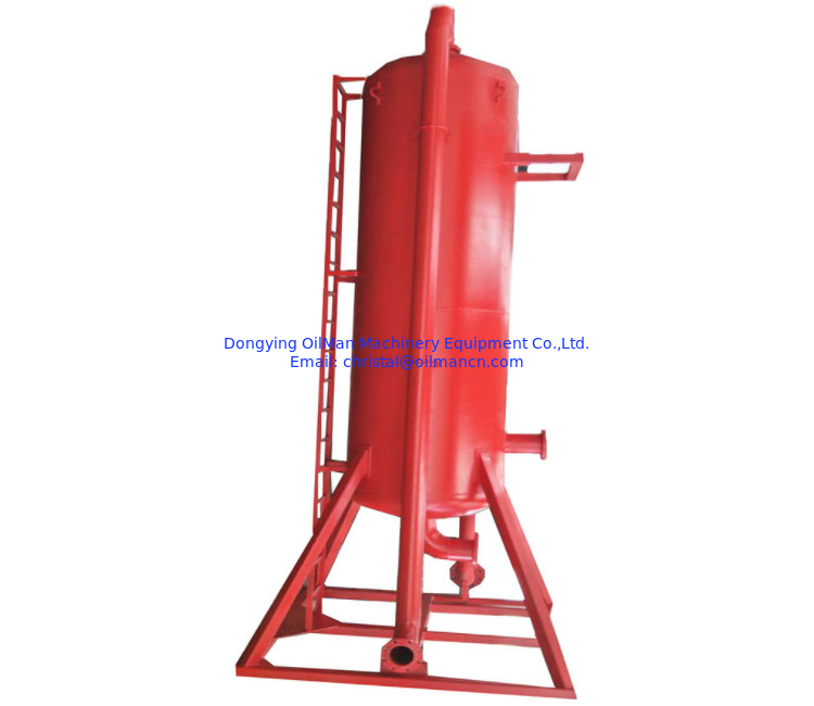 Equipo de control de sólidos de campo de petróleo API pobre niño Degasser, separador de gas de barro vertical
